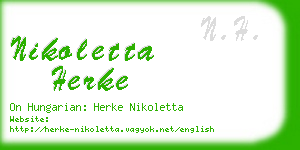 nikoletta herke business card